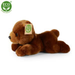 Rappa Λούτρινη Καφέ Ξαπλωτή Αρκούδα 20 εκ. Eco-Friendly (230859)