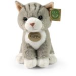 Rappa Λούτρινη Γάτα Καθιστή Γκρί 23 εκ. Eco-Friendly Soft (250819)
