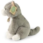 Rappa Λούτρινη Γάτα Καθιστή Γκρί 23 εκ. Eco-Friendly Soft (250819)