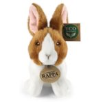 Rappa Λούτρινο Κουνέλι Ασπρο-Καφέ 16 εκ. Eco-Friendly (252042)