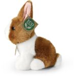 Rappa Λούτρινο Κουνέλι Ασπρο-Καφέ 16 εκ. Eco-Friendly (252042)