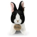 Rappa Λούτρινο Κουνέλι Ασπρο-Μαυρο 16 εκ. Eco-Friendly (252103)