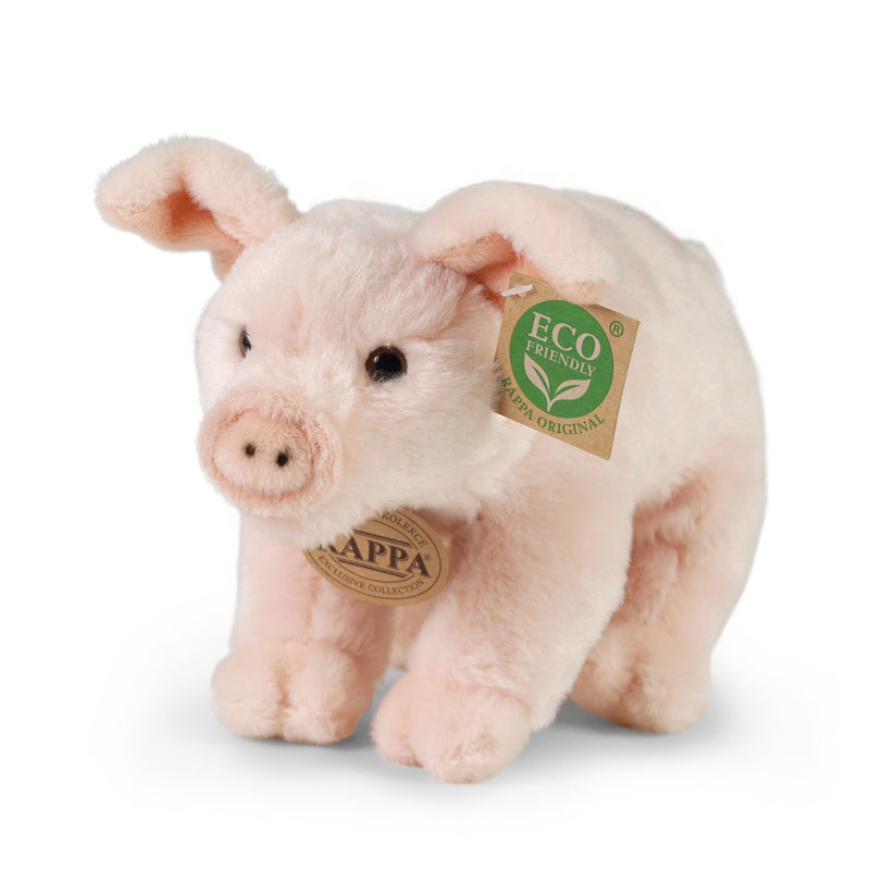 Rappa Λούτρινο Γουρουνάκι Ρόζ 20 εκ. Eco-Friendly (920156)